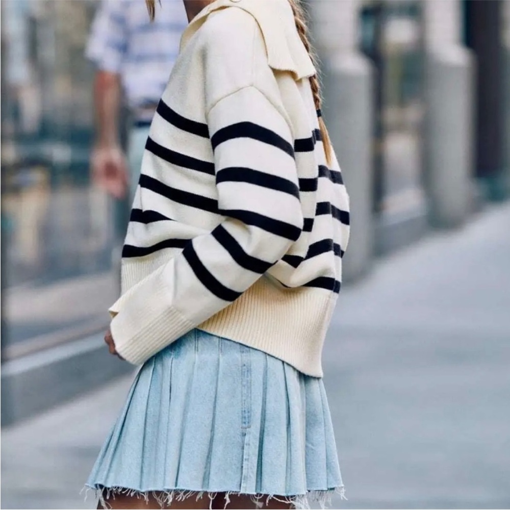 NWT Zara Stripe Sweater - Picture 3 of 5